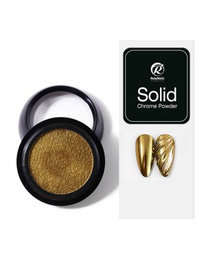 RobyNails Solide Chrome Powder Gold