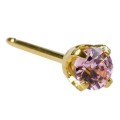 Inverness Øredobber 65E, 14k 3 mm Tiff.Pink Ice CZ