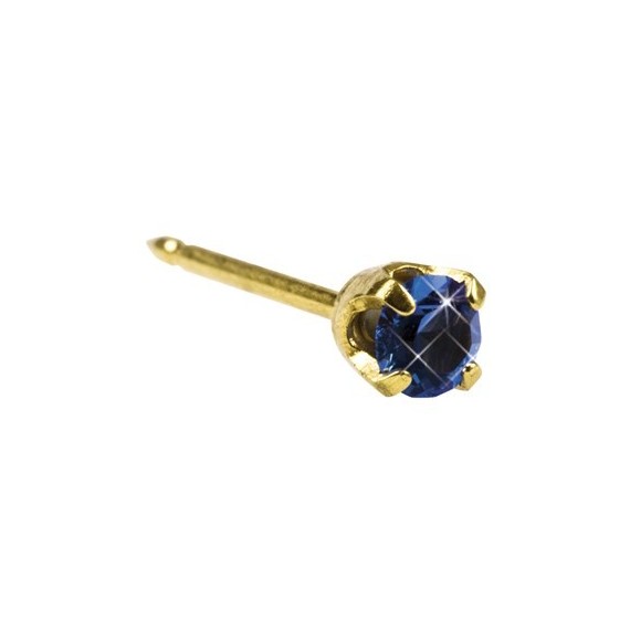 Inverness Øredobber 101C, 14k 3mm sep/blue