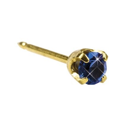 Inverness Øredobber 101C, 14k 3mm sep/blue