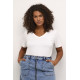 Kaffe Cjena A-shape T-Shirt Chalk