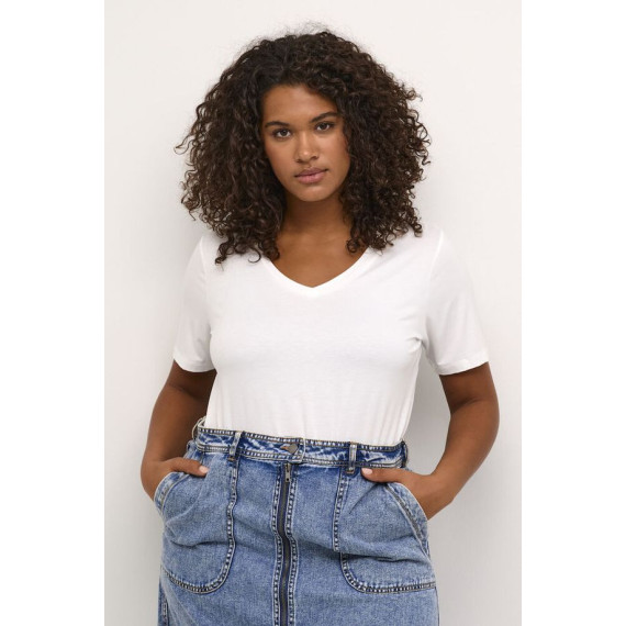 Kaffe Cjena A-shape T-Shirt Chalk