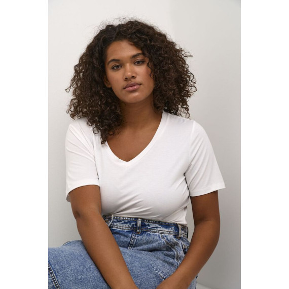 Kaffe Cjena A-shape T-Shirt Chalk