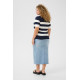 Kaffe Clizzy Striped Po Chalk/Navy