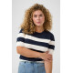 Kaffe Clizzy Striped Po Chalk/Navy