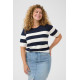 Kaffe Clizzy Striped Po Chalk/Navy
