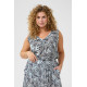 Kaffe Cami Top Blue Leaf Print