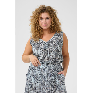 Kaffe Cami Top Blue Leaf Print