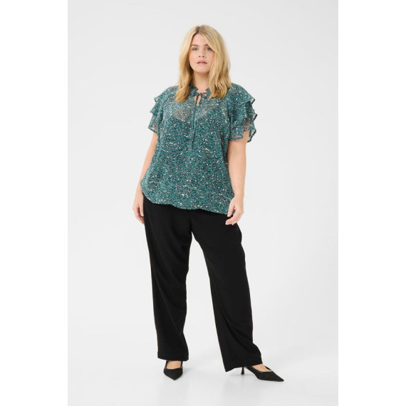 Kaffe Cbelia Blouse Teal/Black/White