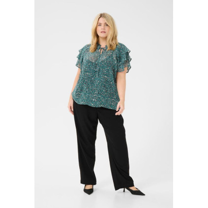 Kaffe Cbelia Blouse Teal/Black/White