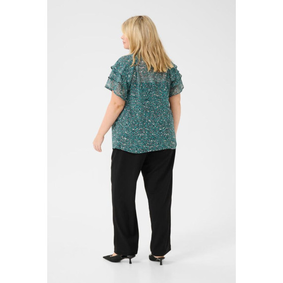 Kaffe Cbelia Blouse Teal/Black/White
