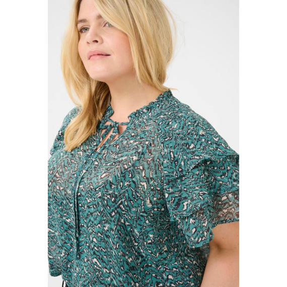 Kaffe Cbelia Blouse Teal/Black/White