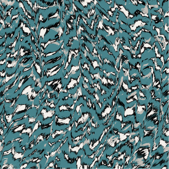 Kaffe Cbelia Blouse Teal/Black/White