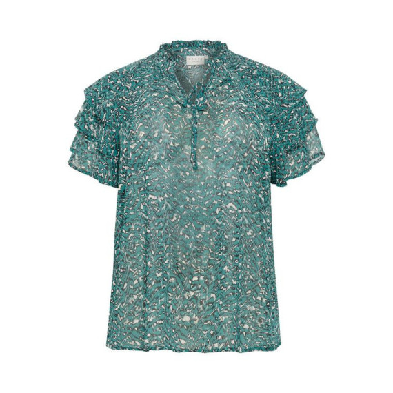 Kaffe Cbelia Blouse Teal/Black/White