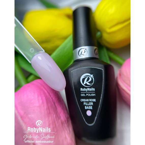 RobyNails Gel Polish Cream Rose Filler Base