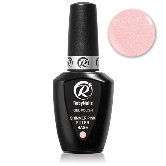 RobyNails Gel Polish Shimmer Pink Filler Base