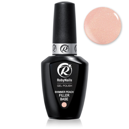 RobyNails Gel Polish Shimmer Peach Filler Base