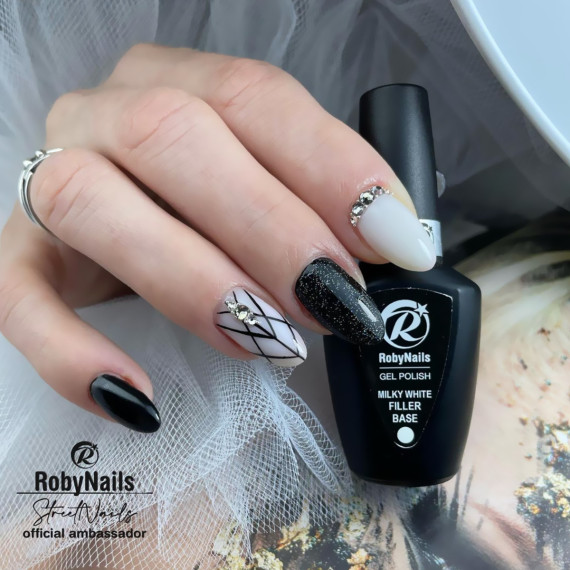 RobyNails Gel Polish Milky White Filler Base