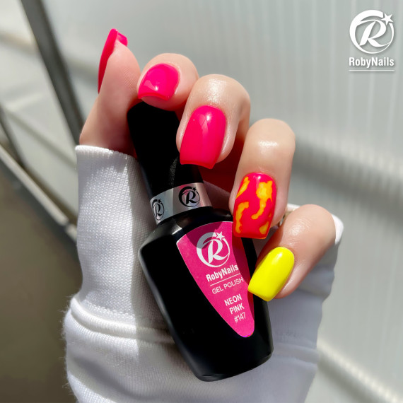 RobyNails Gel Polish Neon Pink 147