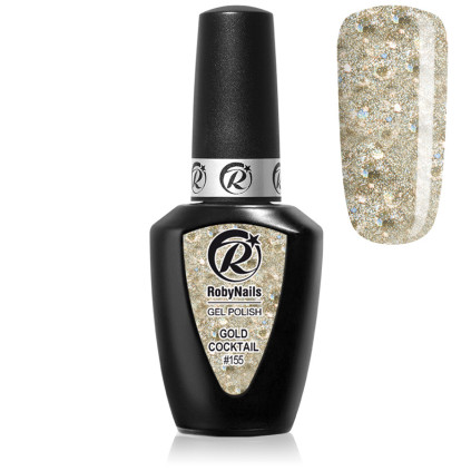 RobyNails Gel Polish Gold Cocktail 155