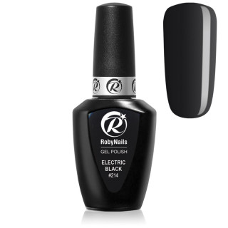 RobyNails Gel Polish Electric Black 214