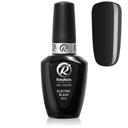 RobyNails Gel Polish Electric Black 214