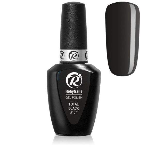 RobyNails Gel Polish Total Black 107