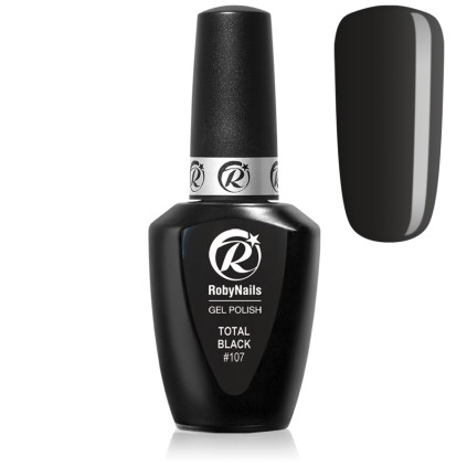 RobyNails Gel Polish Total Black 107