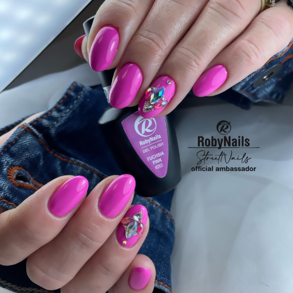 RobyNails Gel Polish Fuchsia Pink 263