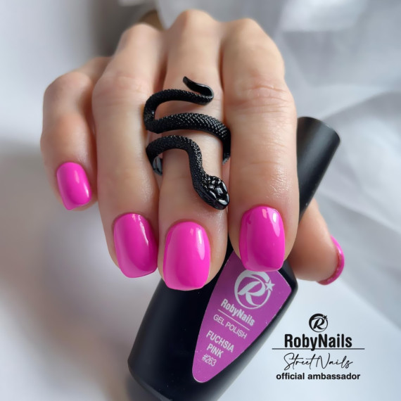 RobyNails Gel Polish Fuchsia Pink 263