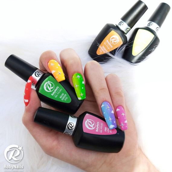 RobyNails Gel Polish Neon Green 160