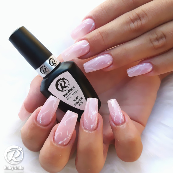 RobyNails Gel Polish Rose French 179