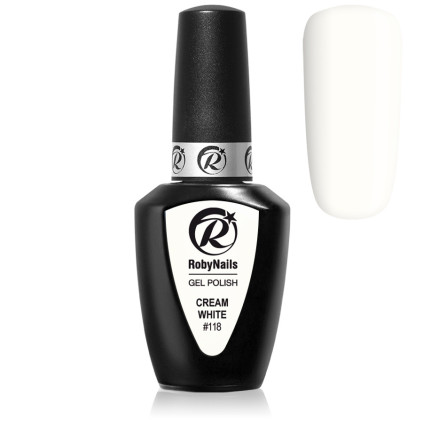 RobyNails Gel Polish Cream White 118