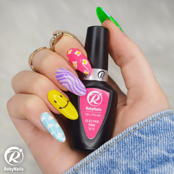 RobyNails Gel Polish Electric Pink 175