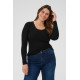 Kaffe Comia U-Neck Tee Black