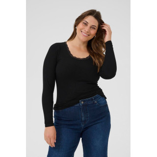 Kaffe Comia U-Neck Tee Black