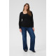 Kaffe Comia U-Neck Tee Black