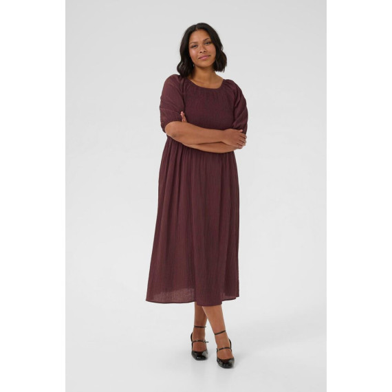 Kaffe Clisana Smock Dress Fudge