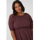 Kaffe Clisana Smock Dress Fudge