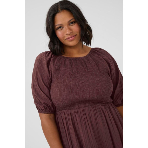 Kaffe Clisana Smock Dress Fudge