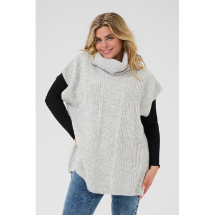 Kaffe Cmala Knit Poncho Grey