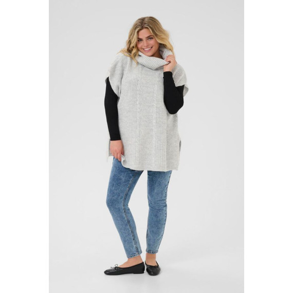Kaffe Cmala Knit Poncho Grey