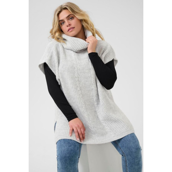 Kaffe Cmala Knit Poncho Grey