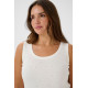 Kaffe Ccarina Rhinestone Top - Chalk