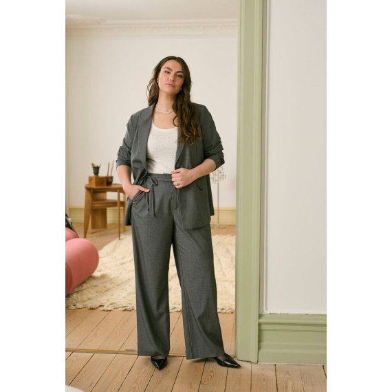 Kaffe Ccarina Rhinestone Top - Chalk