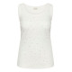 Kaffe Ccarina Rhinestone Top - Chalk