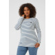 Kaffe Clia T-Shirt LS- Chalk/Bering Sea