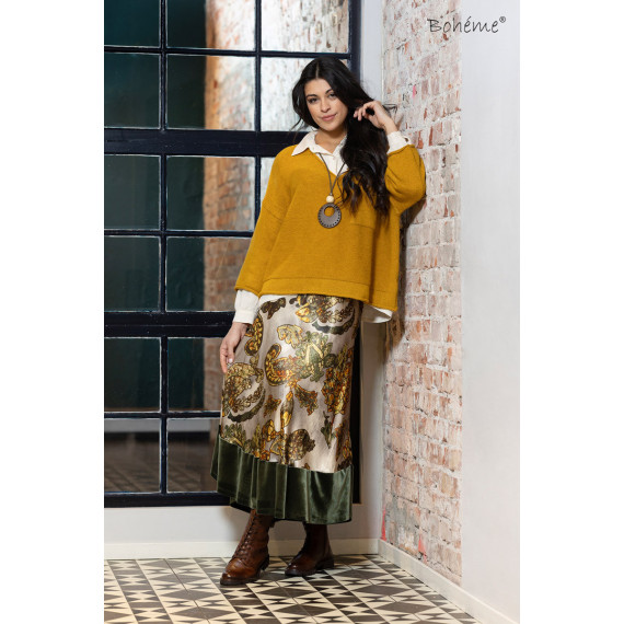 Bohème Pullover V-Neck Ochre