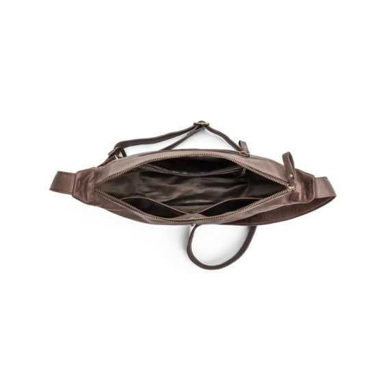H O S Amsterdam Slingbag Dark Brown