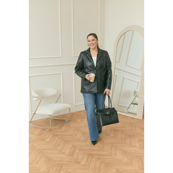 Kaffe Ctera Leather Blazer